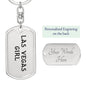 Las Vegas Girl v4 - Luxury Dog Tag Keychain
