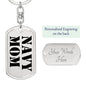 Navy Mom - Luxury Dog Tag Keychain