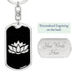 Lotus Flower v2 - Luxury Dog Tag Keychain
