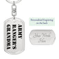 Army Ranger's Grandma - Luxury Dog Tag Keychain