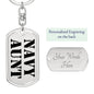 Navy Aunt - Luxury Dog Tag Keychain