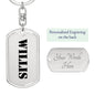 Willis - Luxury Dog Tag Keychain