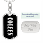Coleen v02 - Luxury Dog Tag Keychain