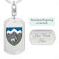 8th Mountain Assault Battalion (Ukraine) - Luxury Dog Tag Keychain