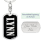 Lynn v02 - Luxury Dog Tag Keychain