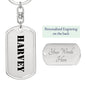 Harvey - Luxury Dog Tag Keychain