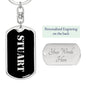 Stuart v3 - Luxury Dog Tag Keychain