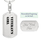 Veteran's Girl - Luxury Dog Tag Keychain