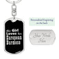European Burmese v2 - Luxury Dog Tag Keychain