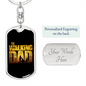 The Walking Dad - Luxury Dog Tag Keychain