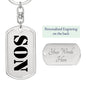 Son - Luxury Dog Tag Keychain