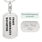 Coast Guardsman's Daughter - Luxury Dog Tag Keychain
