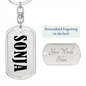Sonja v01 - Luxury Dog Tag Keychain