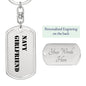 Navy Girlfriend - Luxury Dog Tag Keychain