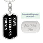 Navy Veteran's Cousin v2 - Luxury Dog Tag Keychain