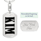 Kim v01 - Luxury Dog Tag Keychain