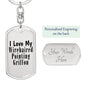 Love My Wirehaired Pointing Griffon - Luxury Dog Tag Keychain