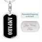 Amparo v02 - Luxury Dog Tag Keychain