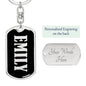 Emily v02 - Luxury Dog Tag Keychain