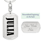 Julia v01 - Luxury Dog Tag Keychain
