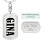 Gina v01 - Luxury Dog Tag Keychain
