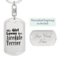 Airedale Terrier - Luxury Dog Tag Keychain