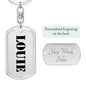 Louie - Luxury Dog Tag Keychain