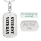 Student Veteran - Luxury Dog Tag Keychain