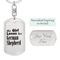 German Shepherd - Luxury Dog Tag Keychain
