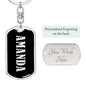 Amanda v02 - Luxury Dog Tag Keychain