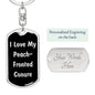 Love My Peach-Fronted Conure v2 - Luxury Dog Tag Keychain