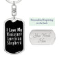 Love My Miniature American Shepherd v2 - Luxury Dog Tag Keychain