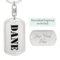 Dane - Luxury Dog Tag Keychain