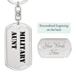 Military Aunt - Luxury Dog Tag Keychain
