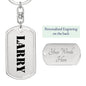 Larry - Luxury Dog Tag Keychain