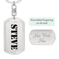 Steve - Luxury Dog Tag Keychain