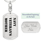 Navy Veteran's Mother - Luxury Dog Tag Keychain