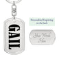 Gail v01 - Luxury Dog Tag Keychain