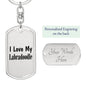 Love My Labradoodle - Luxury Dog Tag Keychain