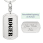 Roger - Luxury Dog Tag Keychain
