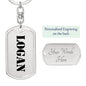 Logan - Luxury Dog Tag Keychain