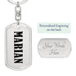 Marian v01 - Luxury Dog Tag Keychain