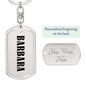 Barbara v01 - Luxury Dog Tag Keychain