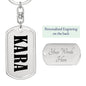 Kara v01 - Luxury Dog Tag Keychain