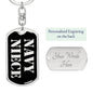 Navy Niece v2 - Luxury Dog Tag Keychain