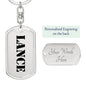 Lance - Luxury Dog Tag Keychain