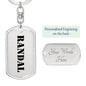Randal - Luxury Dog Tag Keychain