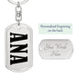 Ana v01 - Luxury Dog Tag Keychain