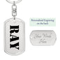Ray - Luxury Dog Tag Keychain