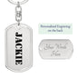 Jackie - Luxury Dog Tag Keychain